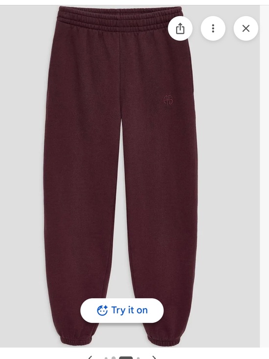 Anine Bing Pants - Anine Bing Kids Dark Burgundy Karter Joggers